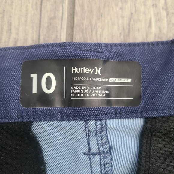 Hurley Boys Navy Blue Hybrid Shorts Size 10 Dri-Fit - Picture 8 of 9